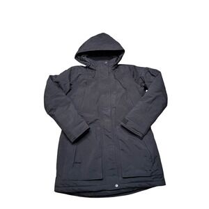 Duluth Trading Co Water Resistant Insulated Parka Jacket Black Small